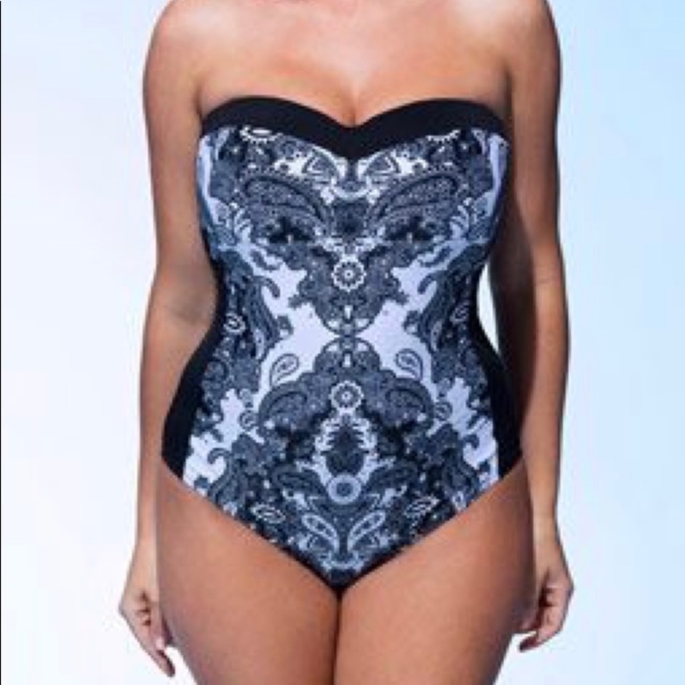 Swimsuits For All Trefoil Bandeau swimsuit size 12